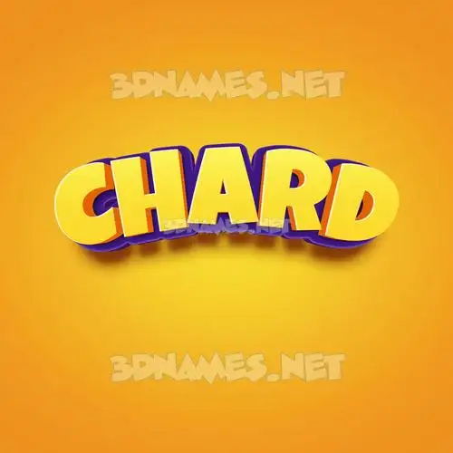chard in Orange Toon style - 3D name wallpaper chard in Orange Toon style - 3D name wallpaper