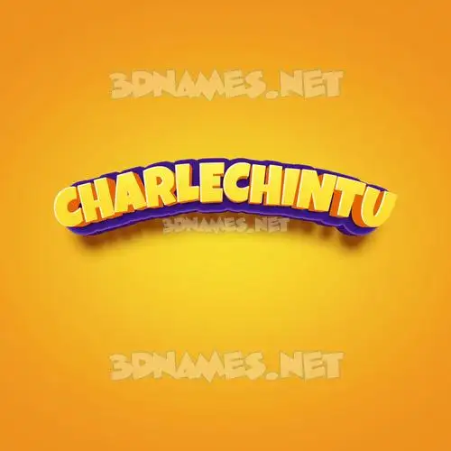 charlechintu in Orange Toon style - 3D name wallpaper charlechintu in Orange Toon style - 3D name wallpaper