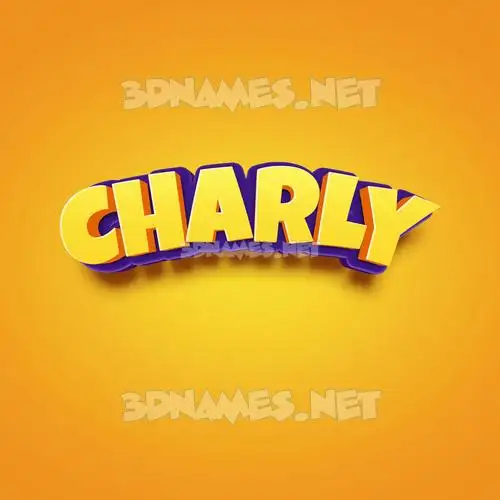 charly in Orange Toon style - 3D name wallpaper charly in Orange Toon style - 3D name wallpaper