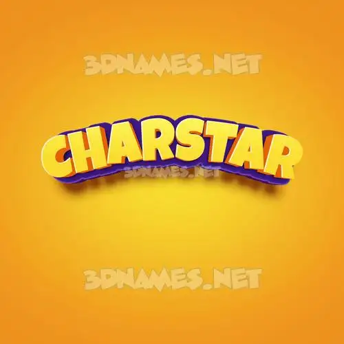 charstar in Orange Toon style - 3D name wallpaper charstar in Orange Toon style - 3D name wallpaper