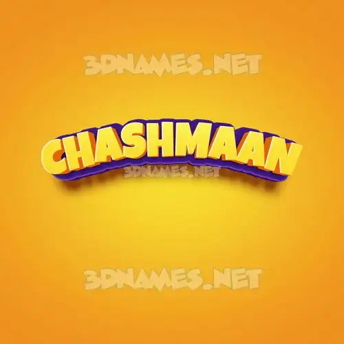 chashmaan in Orange Toon style - 3D name wallpaper chashmaan in Orange Toon style - 3D name wallpaper