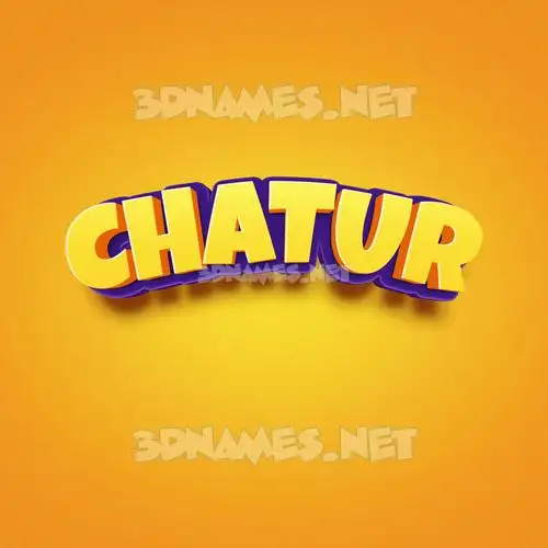 chatur in Orange Toon style - 3D name wallpaper chatur in Orange Toon style - 3D name wallpaper