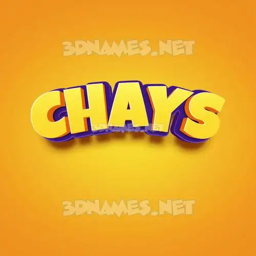 chays in Orange Toon style - 3D name wallpaper chays in Orange Toon style - 3D name wallpaper