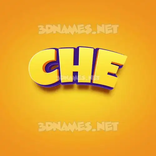 che in Orange Toon style - 3D name wallpaper