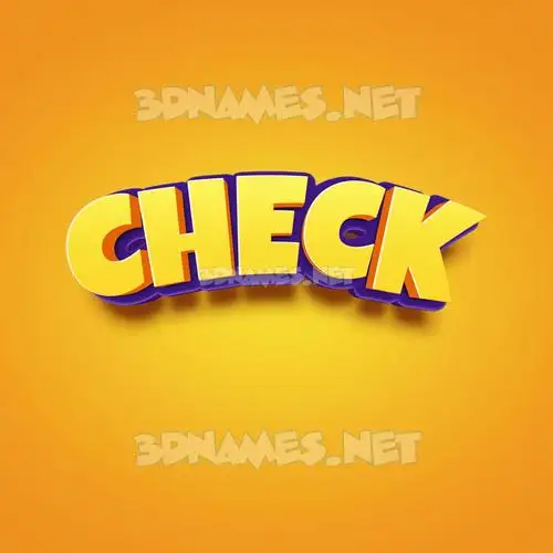 check in Orange Toon style - 3D name wallpaper check in Orange Toon style - 3D name wallpaper