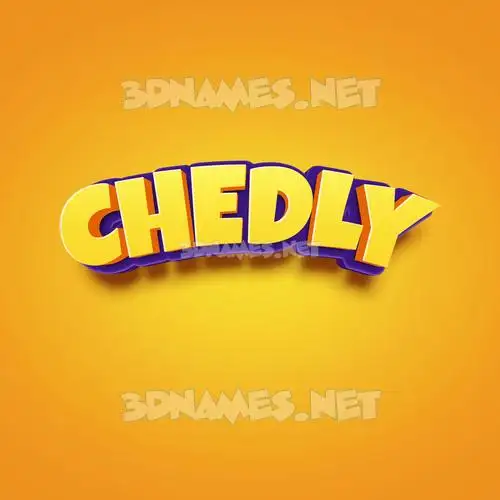 chedly in Orange Toon style - 3D name wallpaper chedly in Orange Toon style - 3D name wallpaper