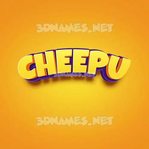 cheepu in Orange Toon style - 3D name wallpaper