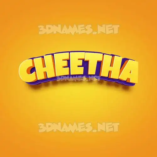 cheetha in Orange Toon style - 3D name wallpaper cheetha in Orange Toon style - 3D name wallpaper