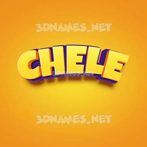 chele in Orange Toon style - 3D name wallpaper chele in Orange Toon style - 3D name wallpaper