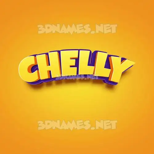 chelly in Orange Toon style - 3D name wallpaper chelly in Orange Toon style - 3D name wallpaper
