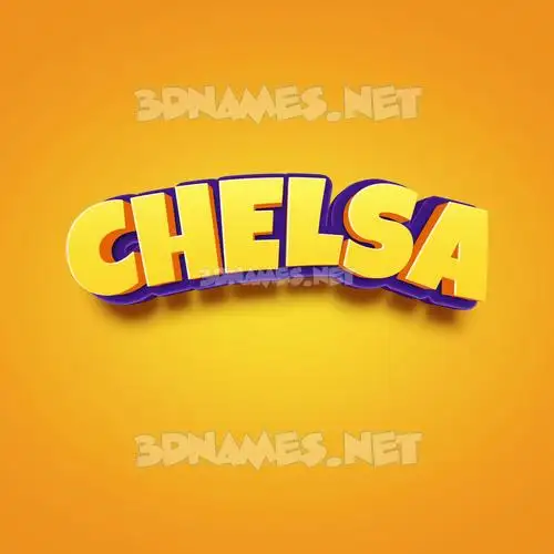 chelsa in Orange Toon style - 3D name wallpaper chelsa in Orange Toon style - 3D name wallpaper