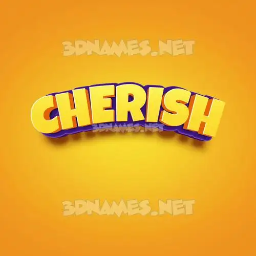 cherish in Orange Toon style - 3D name wallpaper cherish in Orange Toon style - 3D name wallpaper