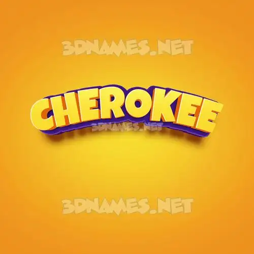 cherokee in Orange Toon style - 3D name wallpaper cherokee in Orange Toon style - 3D name wallpaper