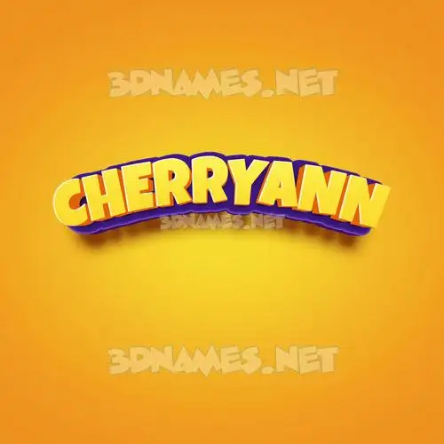cherryann in Orange Toon style - 3D name wallpaper