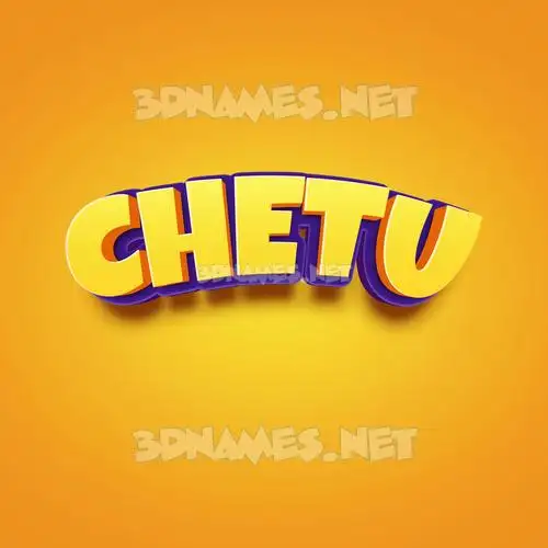 chetu in Orange Toon style - 3D name wallpaper