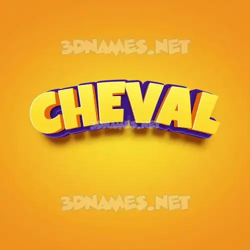 cheval in Orange Toon style - 3D name wallpaper cheval in Orange Toon style - 3D name wallpaper