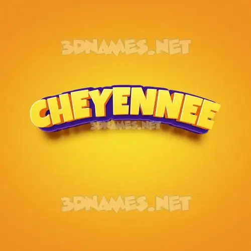cheyennee in Orange Toon style - 3D name wallpaper