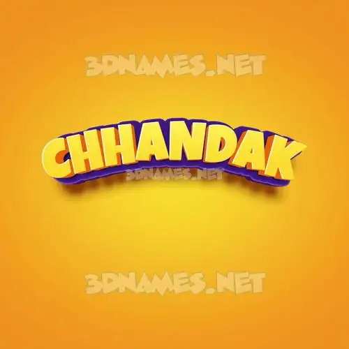 chhandak in Orange Toon style - 3D name wallpaper