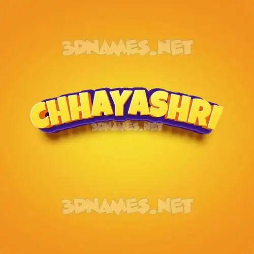 chhayashri in Orange Toon style - 3D name wallpaper