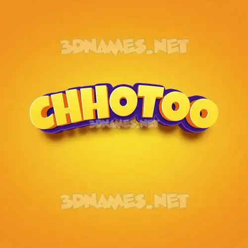 chhotoo in Orange Toon style - 3D name wallpaper