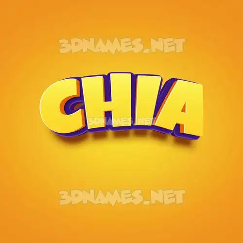 chia in Orange Toon style - 3D name wallpaper