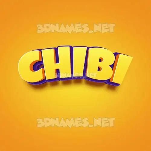 chibi in Orange Toon style - 3D name wallpaper chibi in Orange Toon style - 3D name wallpaper