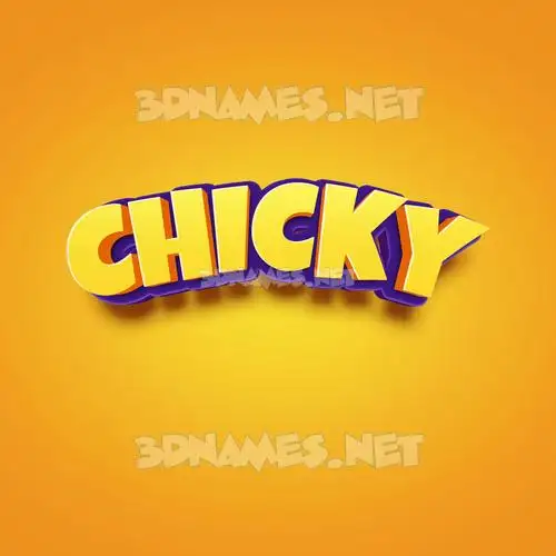 chicky in Orange Toon style - 3D name wallpaper chicky in Orange Toon style - 3D name wallpaper