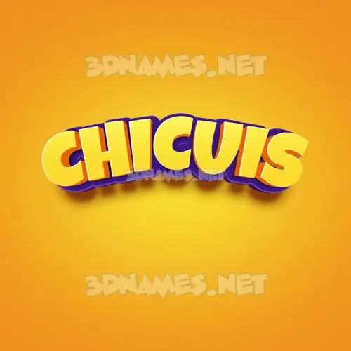 chicuis in Orange Toon style - 3D name wallpaper chicuis in Orange Toon style - 3D name wallpaper