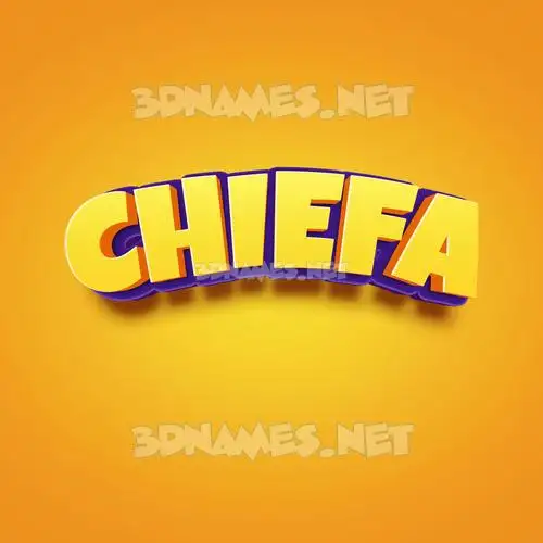chiefa in Orange Toon style - 3D name wallpaper