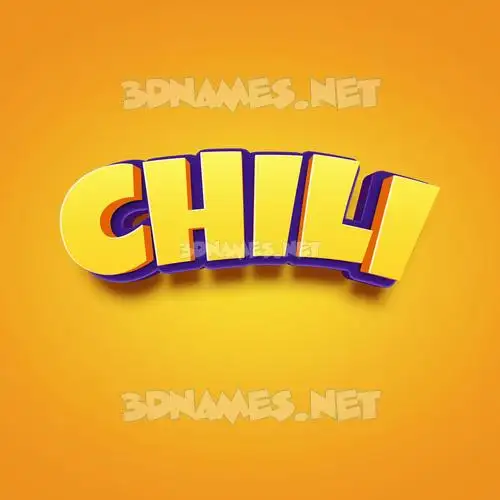 chili in Orange Toon style - 3D name wallpaper chili in Orange Toon style - 3D name wallpaper