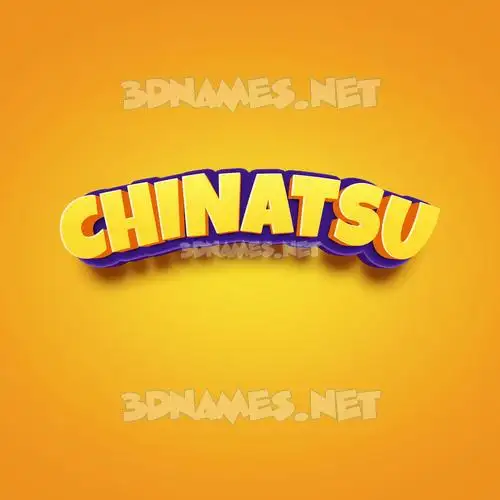 chinatsu in Orange Toon style - 3D name wallpaper
