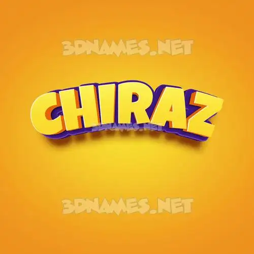 chiraz in Orange Toon style - 3D name wallpaper chiraz in Orange Toon style - 3D name wallpaper