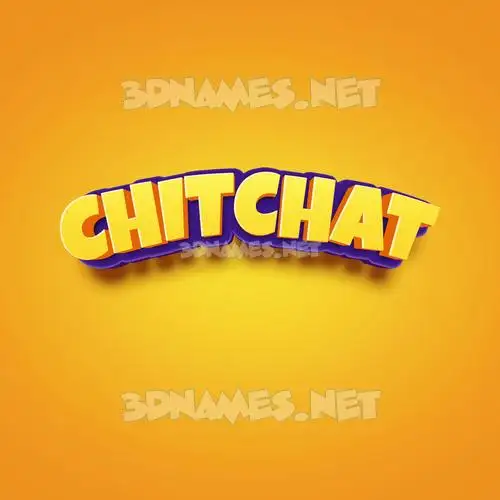 chitchat in Orange Toon style - 3D name wallpaper chitchat in Orange Toon style - 3D name wallpaper