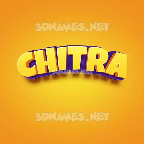 chitra in Orange Toon style - 3D name wallpaper