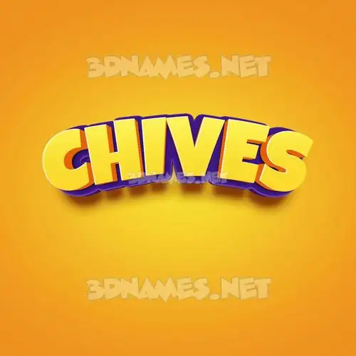 chives in Orange Toon style - 3D name wallpaper chives in Orange Toon style - 3D name wallpaper