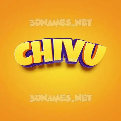 chivu in Orange Toon style - 3D name wallpaper chivu in Orange Toon style - 3D name wallpaper