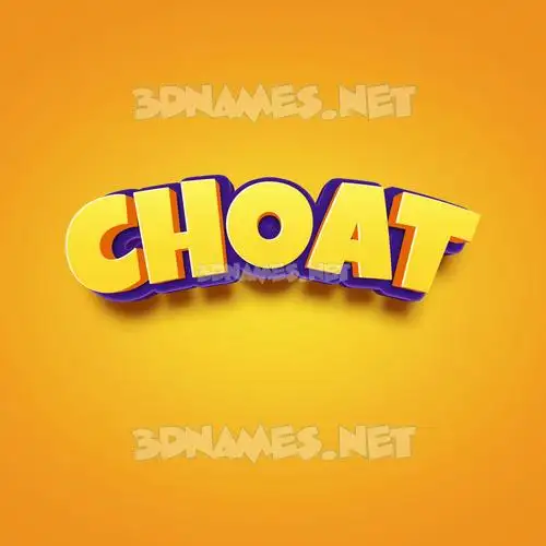 choat in Orange Toon style - 3D name wallpaper choat in Orange Toon style - 3D name wallpaper