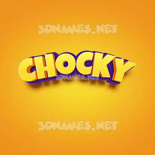 chocky in Orange Toon style - 3D name wallpaper chocky in Orange Toon style - 3D name wallpaper
