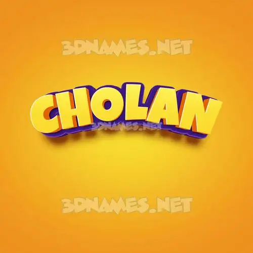 cholan in Orange Toon style - 3D name wallpaper cholan in Orange Toon style - 3D name wallpaper