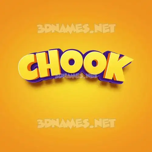 chook in Orange Toon style - 3D name wallpaper chook in Orange Toon style - 3D name wallpaper