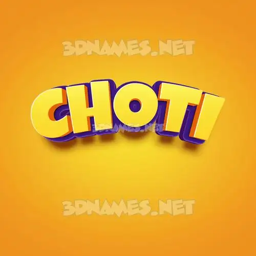 choti in Orange Toon style - 3D name wallpaper choti in Orange Toon style - 3D name wallpaper