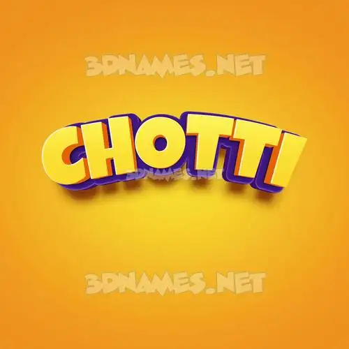 chotti in Orange Toon style - 3D name wallpaper chotti in Orange Toon style - 3D name wallpaper