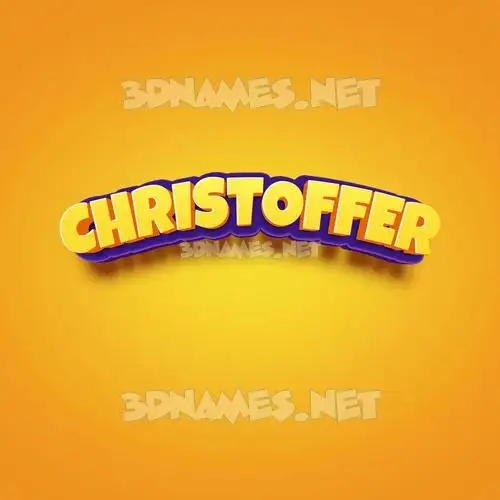 christoffer in Orange Toon style - 3D name wallpaper