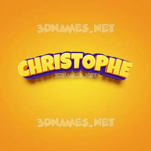 christophe in Orange Toon style - 3D name wallpaper christophe in Orange Toon style - 3D name wallpaper