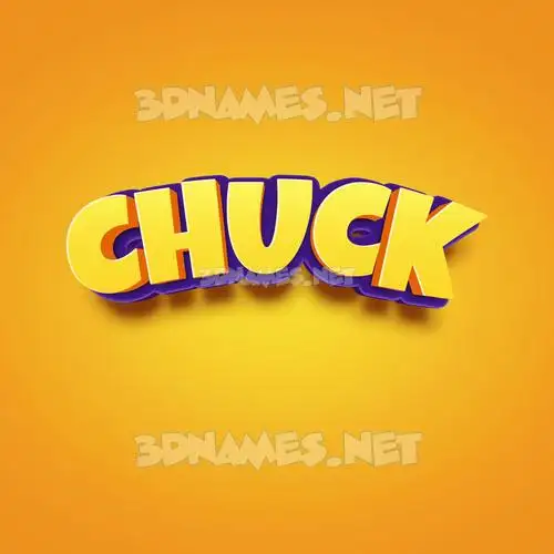 chuck in Orange Toon style - 3D name wallpaper chuck in Orange Toon style - 3D name wallpaper