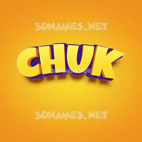 chuk in Orange Toon style - 3D name wallpaper chuk in Orange Toon style - 3D name wallpaper