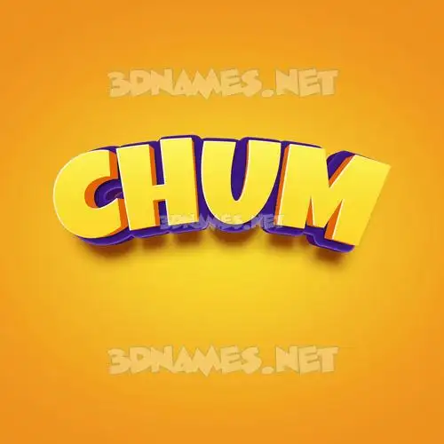 chum in Orange Toon style - 3D name wallpaper chum in Orange Toon style - 3D name wallpaper