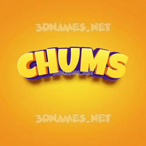chums in Orange Toon style - 3D name wallpaper chums in Orange Toon style - 3D name wallpaper