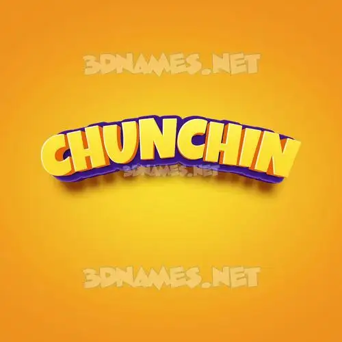 chunchin in Orange Toon style - 3D name wallpaper chunchin in Orange Toon style - 3D name wallpaper