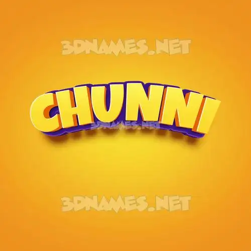 chunni in Orange Toon style - 3D name wallpaper chunni in Orange Toon style - 3D name wallpaper
